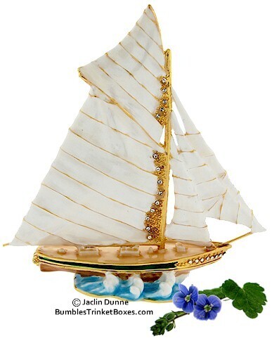 New Sail Boat Trinket Box