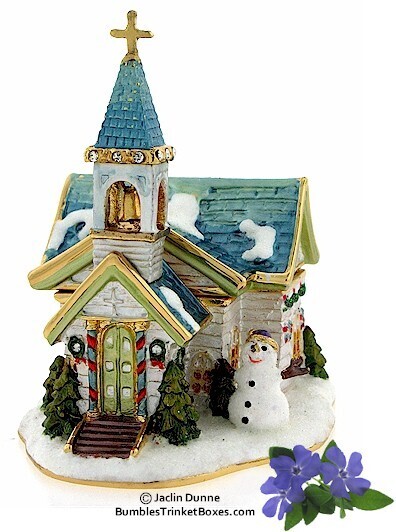 Keepsake Trinket Box- Winter Church