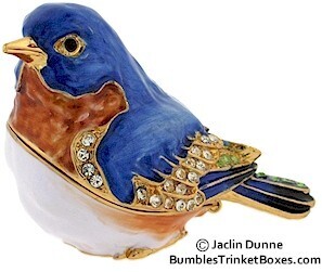 Miniature Bluebird Trinket Box