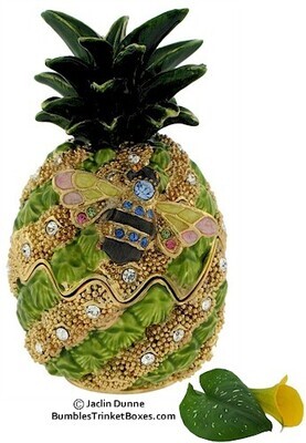 Pineapple with Bee Trinket Box
