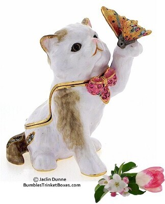 Kitty And Butterfly Trinket Box
