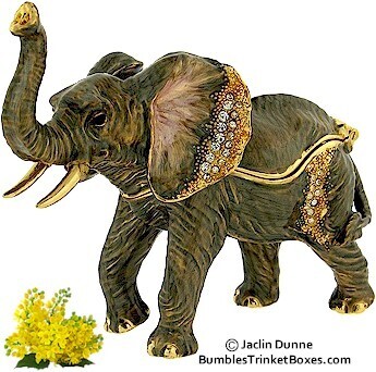 Elephant- Gray Trinket Box