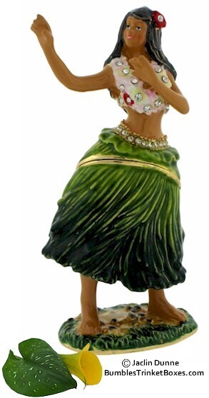 Hula Dancer Trinket Box