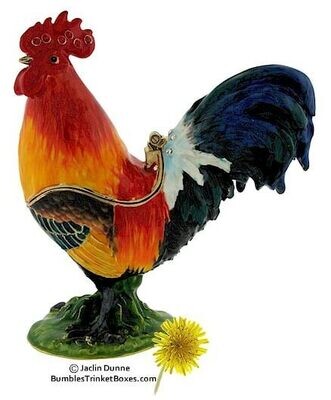 Colorful Rooster #2 Trinket Box