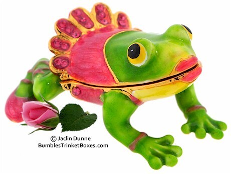 Ballerina Frog in Ballet Shoes Trinket Box
