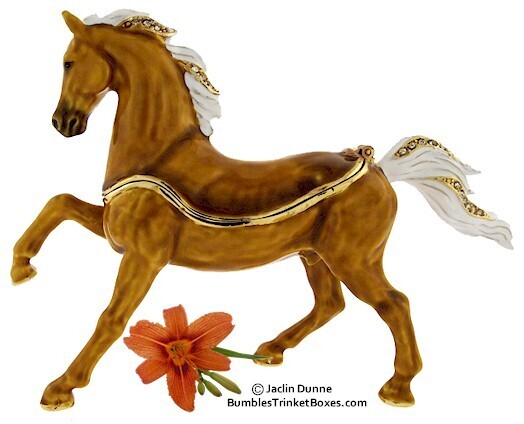 Arabian Horse Light Brown Trinket Box