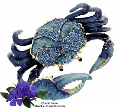 Blue Crustacean- Crab Trinket Box