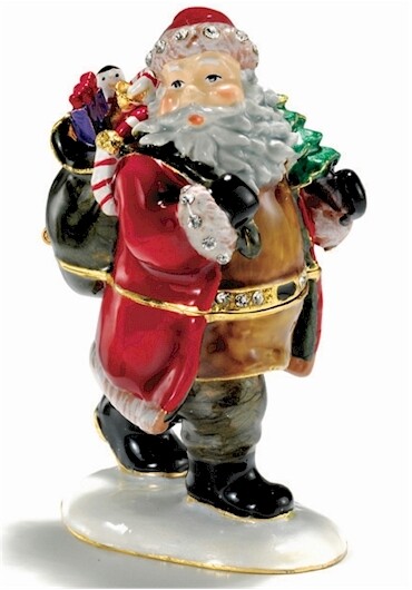 Woodland Santa Trinket Box