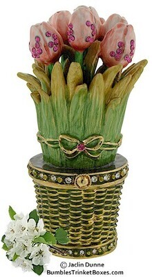 Tulips In A Basket Trinket Box