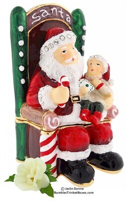 Santa Listening to Child Trinket Box