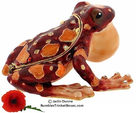 Tropical Frog Trinket Box