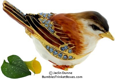 Miniature Sparrow Trinket Box