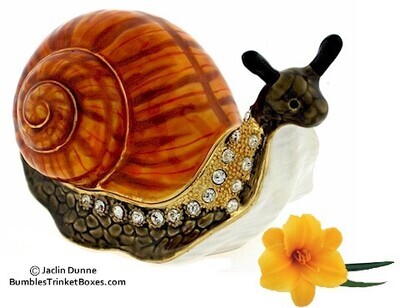 Discontinued- Snail- Orange Trinket Box