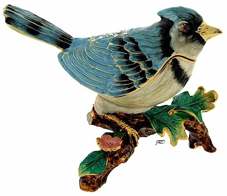 Blue Jay Trinket Box