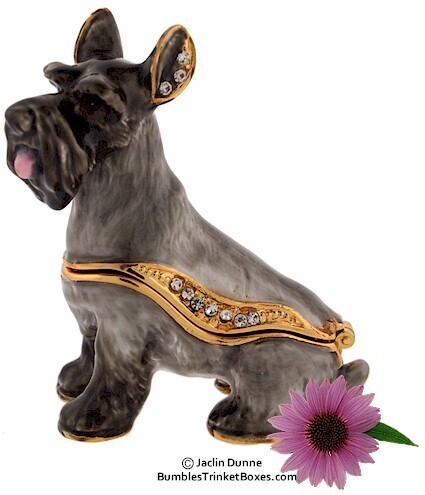 New Schnauzer Dog Trinket Box