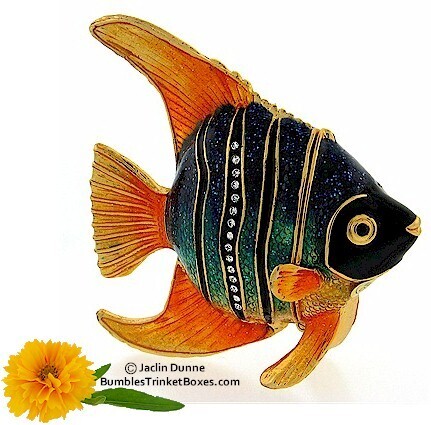 Blue Angel Fish Trinket Box