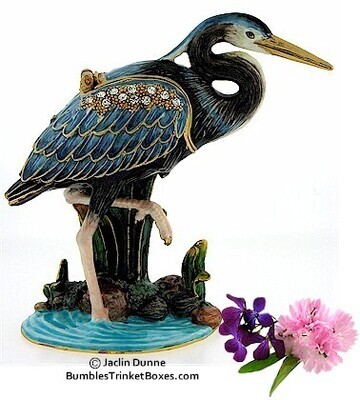 Blue Heron Trinket Box
