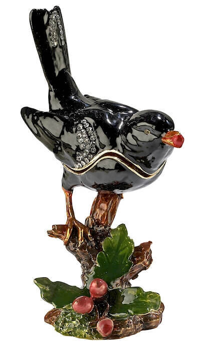 Blackbird and Berries Trinket Box