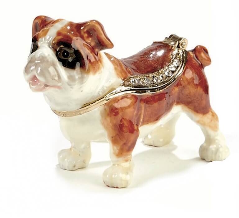 Miniature Bulldog Trinket Box