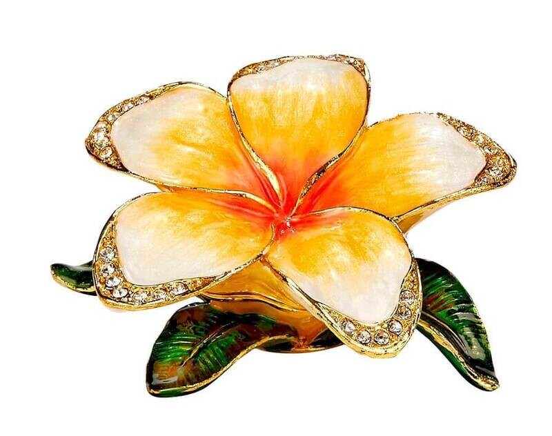 Plumeria Flower Trinket Box