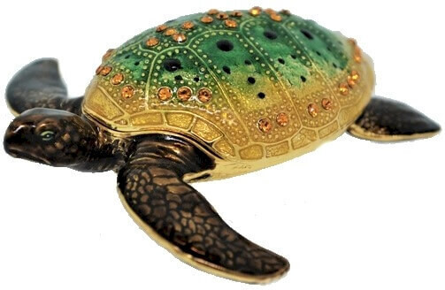 Green Sea Turtle Trinket Box
