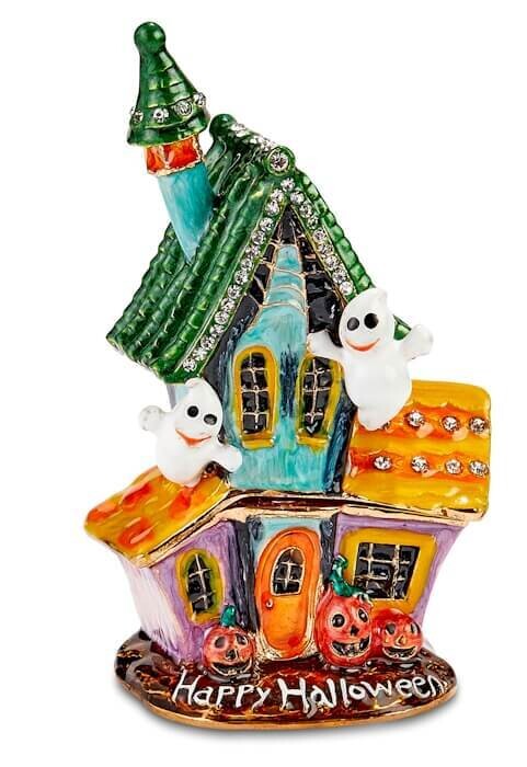 Halloween Haunted House Trinket Box