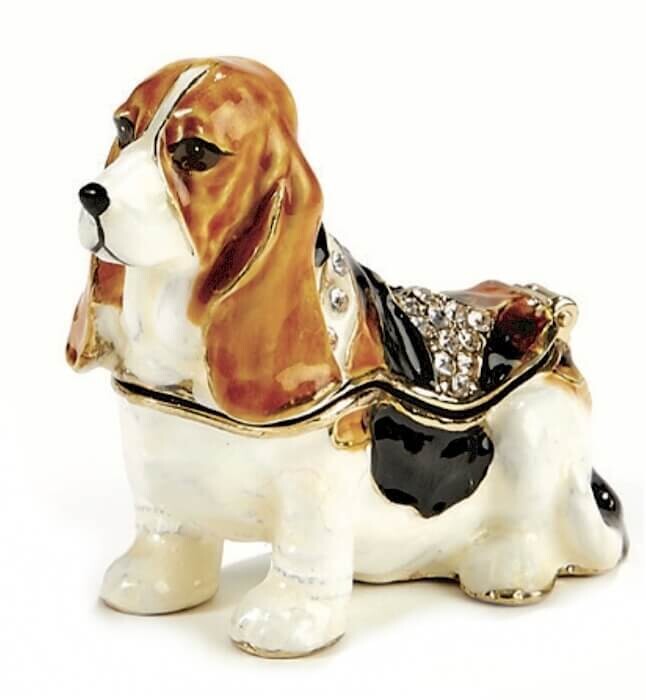 Miniature Basset Hound Trinket Box