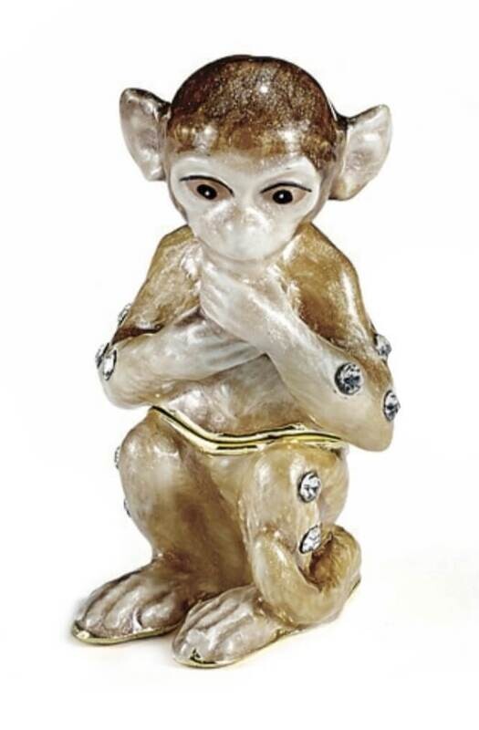 Miniature Monkey Trinket Box