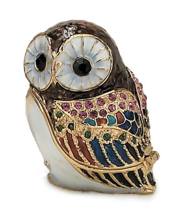 Miniature Owl Trinket Box