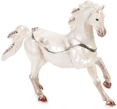 White Arabian Horse Trinket Box