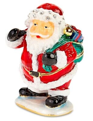 Santa Claus With Sack of Toys Trinket Box