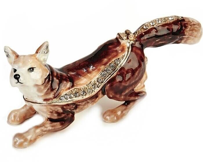Red Fox Trinket Box