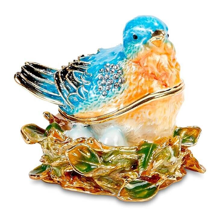 Nesting Bluebird Trinket Box