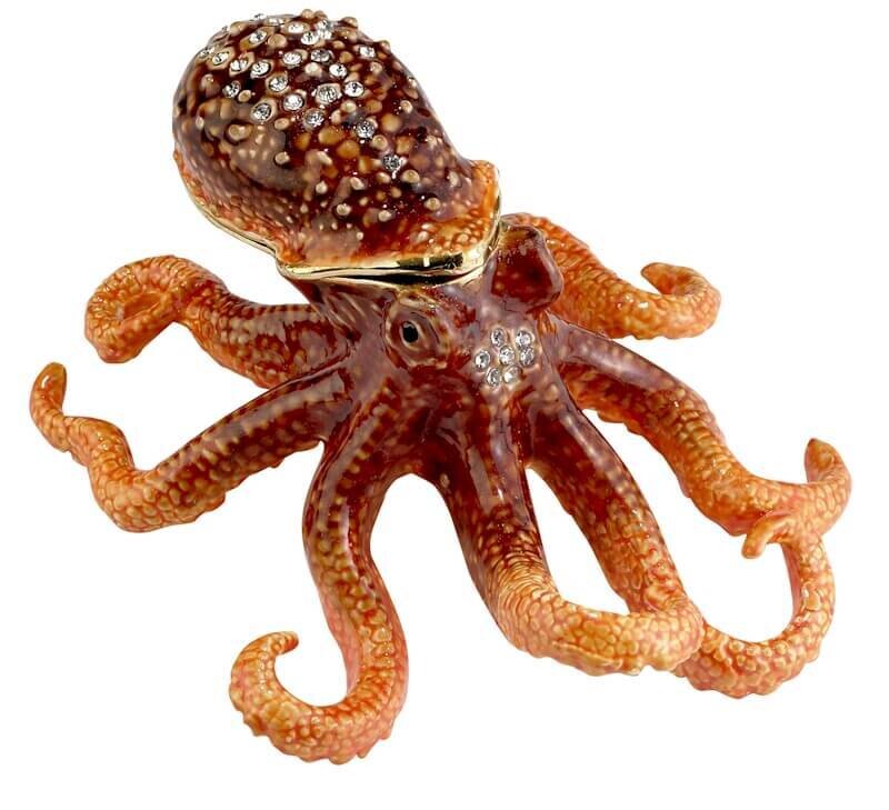 Brown Octopus Trinket Box