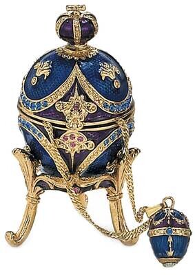 Blue Royal Egg Trinket Box