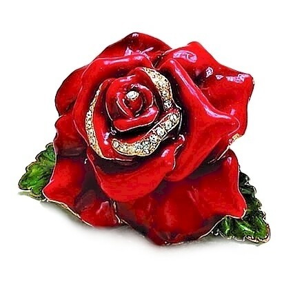 Red Rose Trinket Box