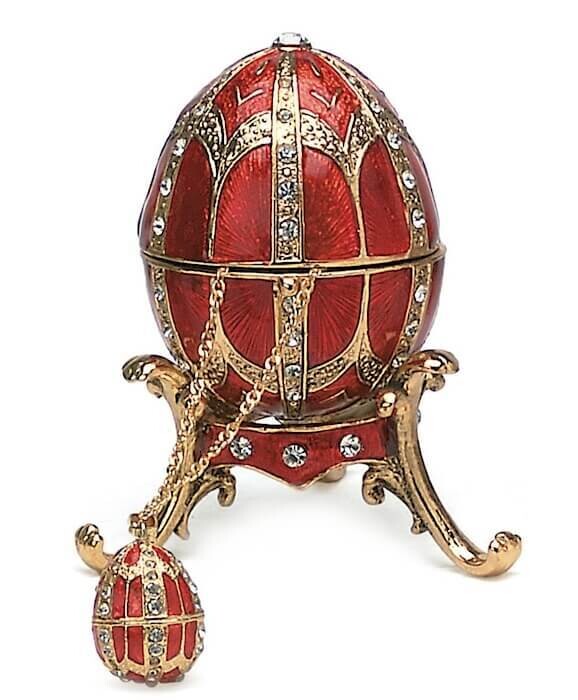 Red Egg Trinket Box and Pendant