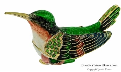 Miniature Hummingbird Trinket Box