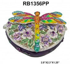 Colorful Dragonfly Floral Box