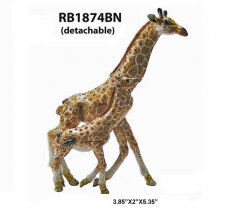 Giraffe and Baby Walking