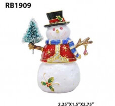 Snowman Holding a Tree