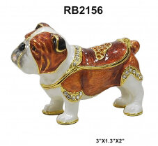 Brown and White Bulldog Standing