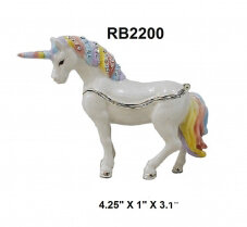 Unicorn with Rainbow Mane and Tail