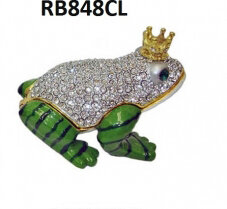 Green Frog with Crown