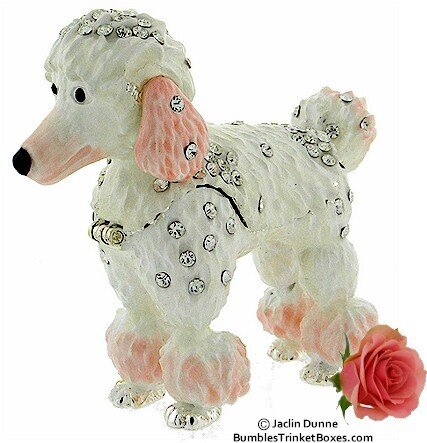 Pink and White Poodle Box
