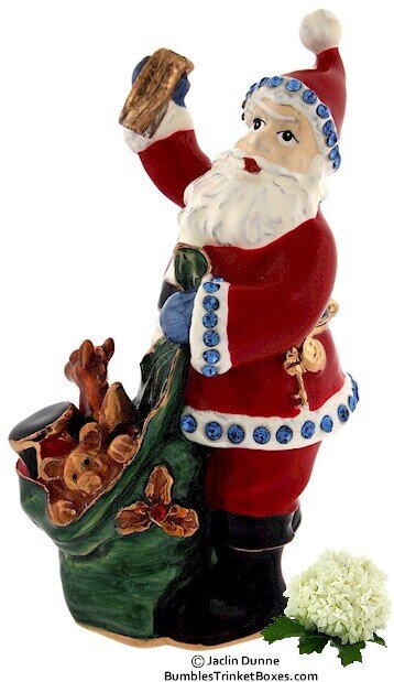 Santa with Sack of Toys Trinket Box