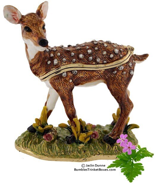 Springtime Fawn Trinket Box
