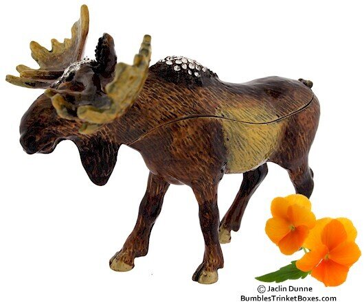Standing Moose Trinket Box
