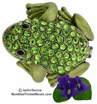 Little Green Frog Trinket Box
