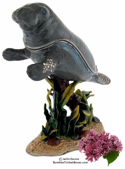 Large Manatee Trinket Box